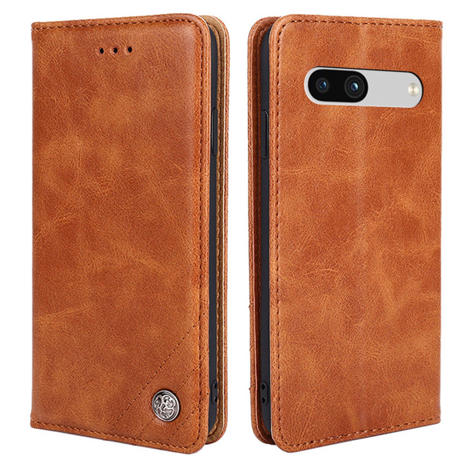 For Google Pixel 7a Anti-scratch PU Leather Stand Flip Wallet Case Shockproof Triangle Stitching Line Decor Phone Cover For Google Pixel 7a Anti-scratch PU Leather Stand Flip Wallet Case Shockproof Triangle Stitching Line Decor Phone Cover